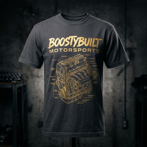 BoostyBuilt Motorsports Graphic Tee – Charcoal